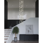 Sonne Constellation 12" Wide 55 - Light LED Chandelier Satin Brass - fovolighting