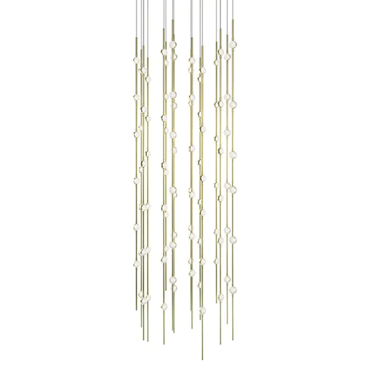 Sonne Constellation 24" Wide Integrated LED Chandelier Satin Brass - fovolighting