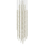 Sonne Constellation 25in Wide Modern LED Chandelier Satin Brass - fovolighting