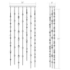 Sonne Constellation 36in Wide Beaded LED Chandelier Satin Nickel - fovolighting
