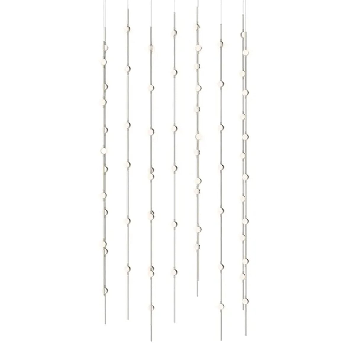 Sonne Constellation 36in Wide Beaded LED Chandelier Satin Nickel - fovolighting