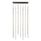 Sonne Constellation 36in Wide Beaded LED Chandelier Satin Nickel - fovolighting