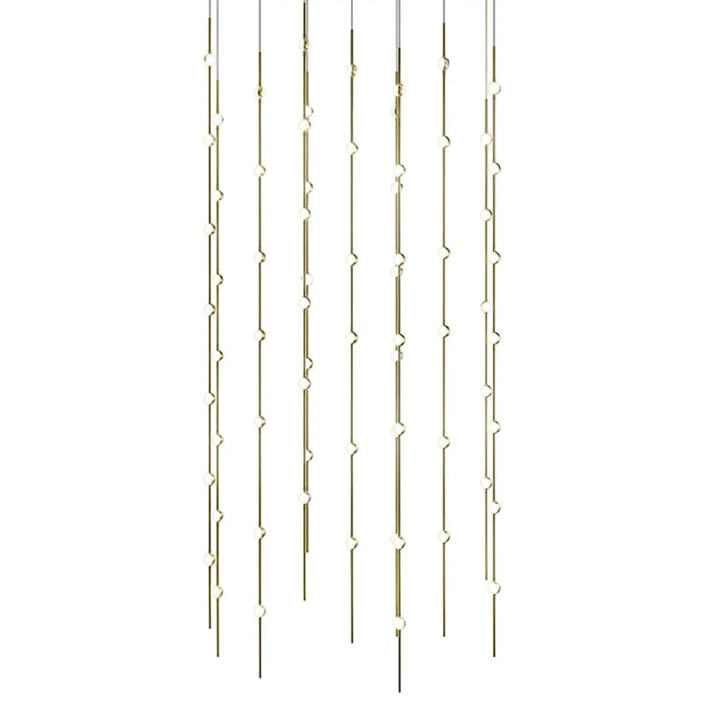 Sonne Constellation 36in Wide Linear Chandelier Satin Brass - fovolighting
