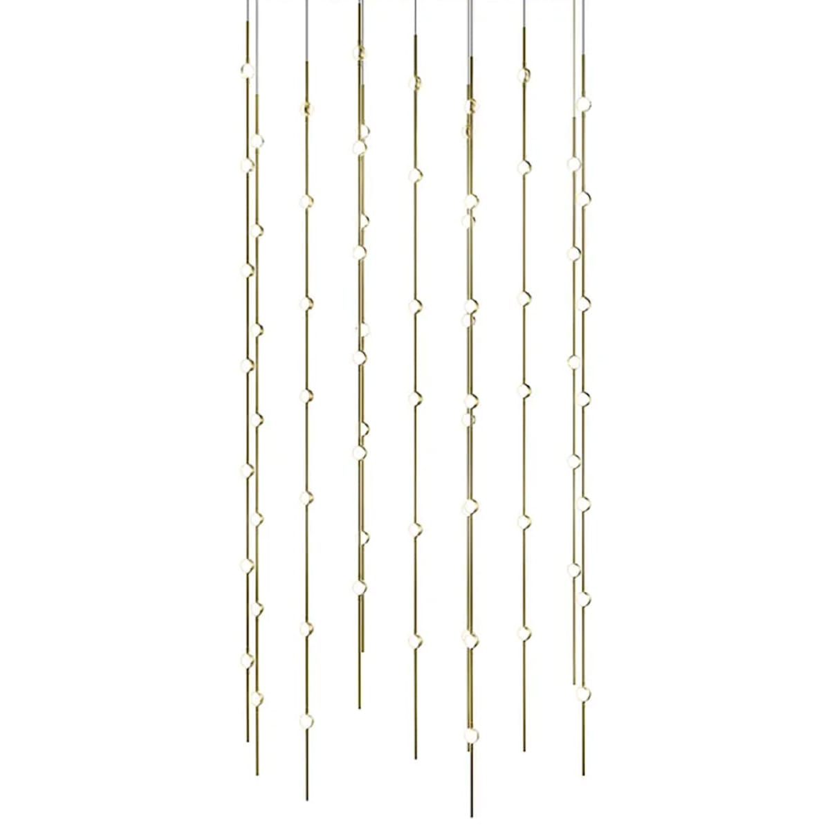 Sonne Constellation 36in Wide Linear Chandelier Satin Brass - fovolighting