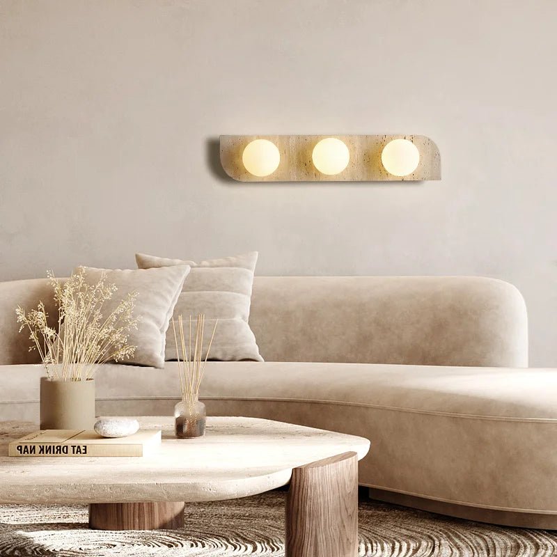 Sonte Travertine Wall Sconce - fovolighting