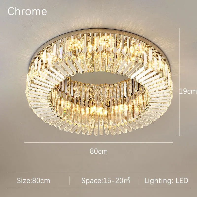 Specchio Crystal Flush Mount - fovolighting