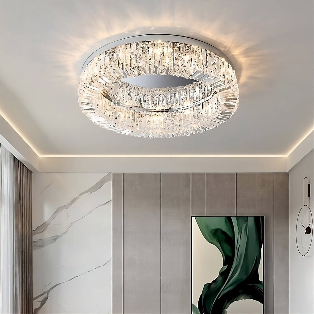 Specchio Crystal Flush Mount - fovolighting
