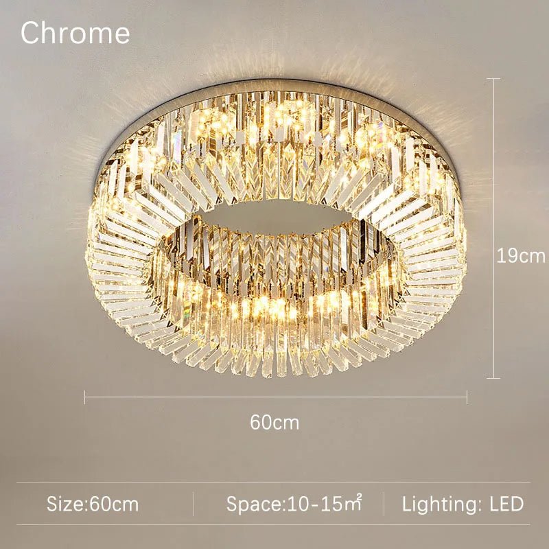 Specchio Crystal Flush Mount - fovolighting