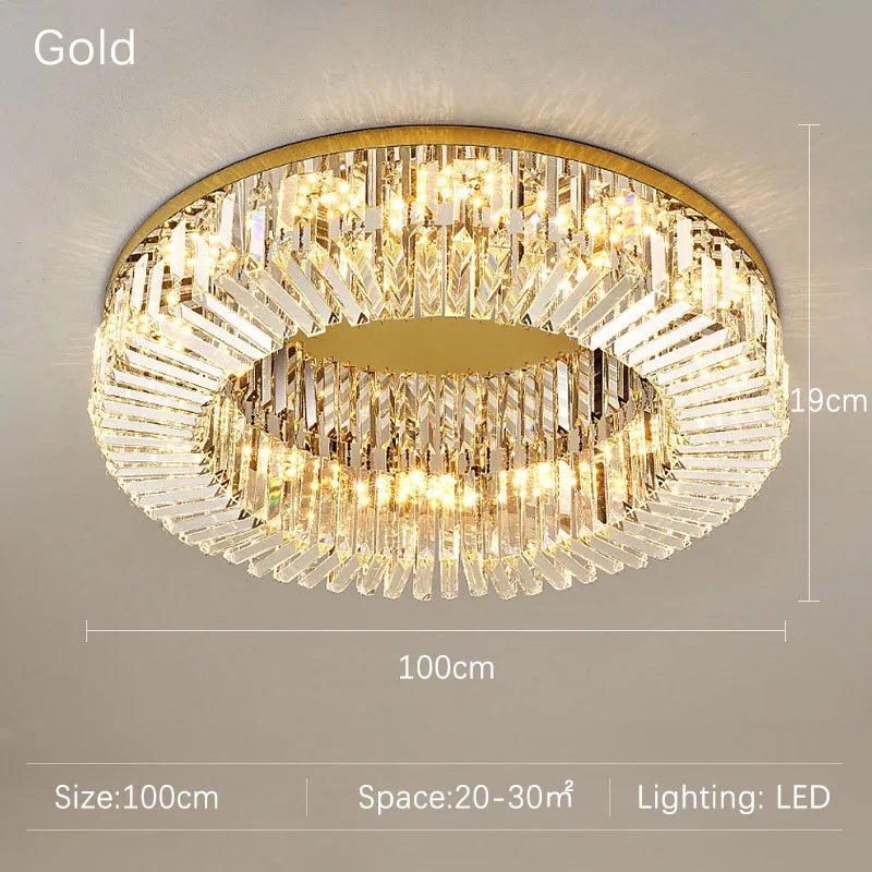 Specchio Crystal Flush Mount - fovolighting