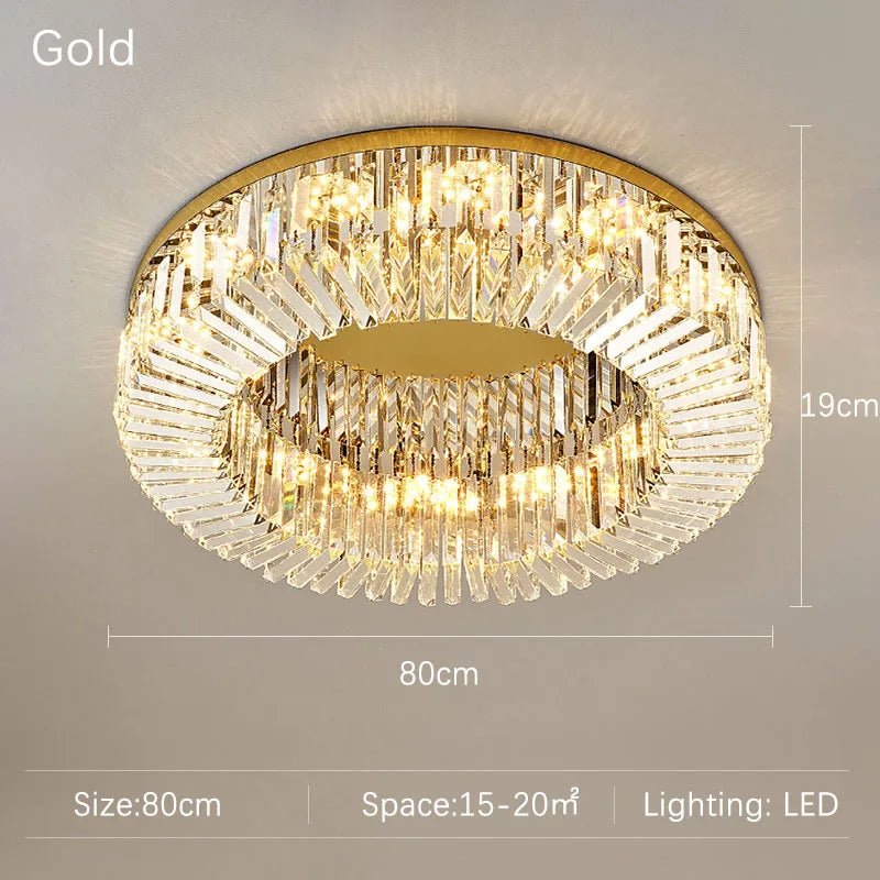 Specchio Crystal Flush Mount - fovolighting