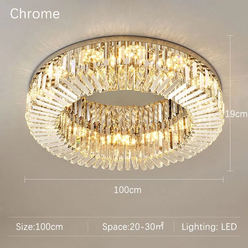 Specchio Crystal Flush Mount - fovolighting