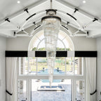 Spiral Crystal Chandelier For Foyer/ Staircase - fovolighting