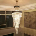 Spiral Crystal Chandelier For Foyer/ Staircase - fovolighting