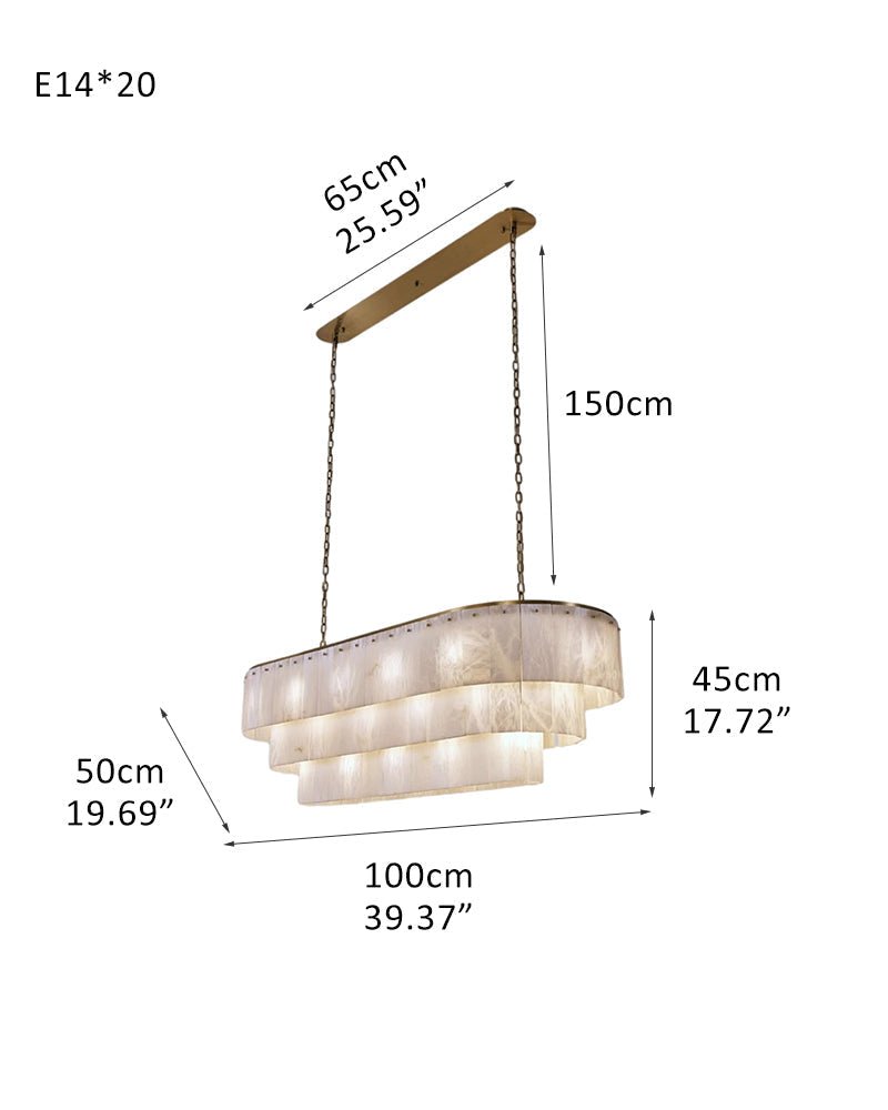 Stairwell Luxury Modern LED High Ceiling Large Alabaster Chandelier - fovolighting