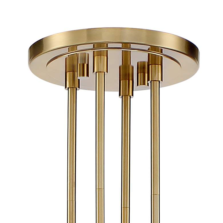 Stiffel Ennis 48" Wide Antique Brass 12-Light Ring Chandelier - fovolighting