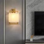 Stuart Modern Marble & Copper Wall Sconce - fovolighting