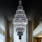 Stylish Foyer Hall Long Crystal Chandelier Large Staircase/ Entryway Decoration Ceiling Light Fixture - fovolighting