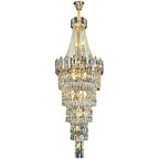 Stylish Foyer Long Staircase Chandelier Large Crystal Ceiling Lighting Fixture For Living Room Decoration - fovolighting