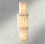 Sun Merca Alabaster Grand Round Sconce - fovolighting