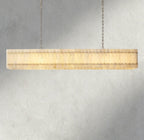 Sun Merca Alabaster Linear Chandelier 54", 72" - fovolighting