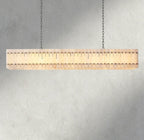 Sun Merca Alabaster Linear Chandelier 54", 72" - fovolighting