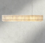 Sun Merca Alabaster Linear Chandelier 54", 72" - fovolighting