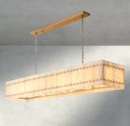 Sun Merca Alabaster Linear Chandelier 54", 72" - fovolighting
