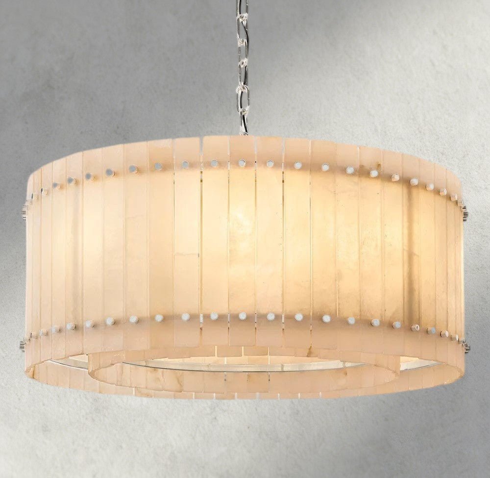 Sun Merca Alabaster Round Chandelier 22", 37", 48", 60" - fovolighting