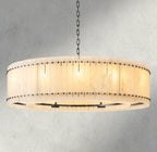 Sun Merca Alabaster Round Chandelier 22", 37", 48", 60" - fovolighting