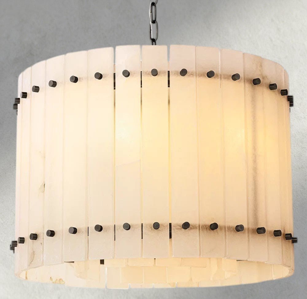 Sun Merca Alabaster Round Chandelier 22", 37", 48", 60" - fovolighting