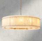 Sun Merca Alabaster Round Chandelier 22", 37", 48", 60" - fovolighting