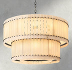 Sun Merca Alabaster Round Tiered Chandelier 22", 37", 48", 60" - fovolighting
