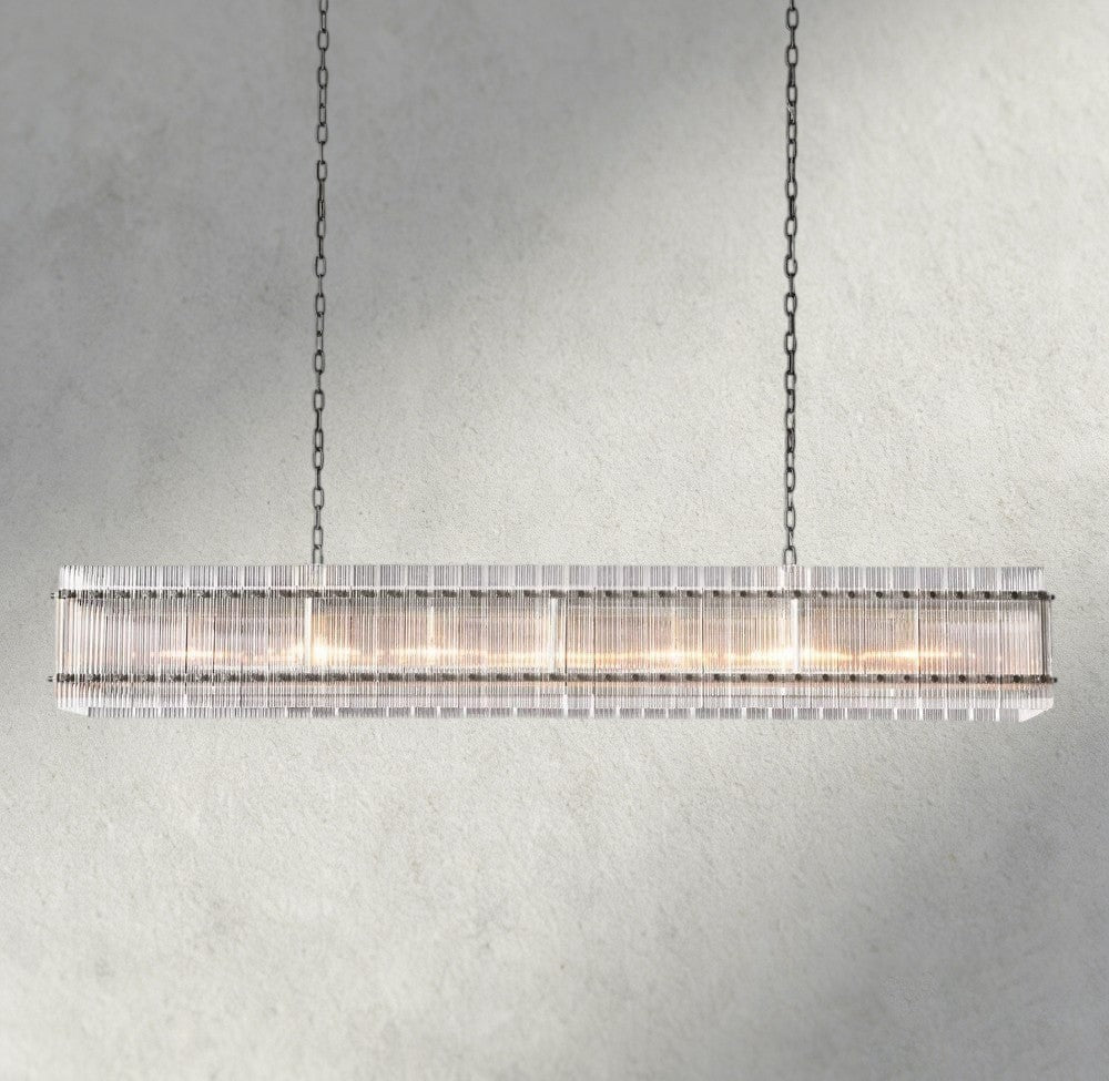 Sun Merca Rectangular Chandelier 54", 72" - fovolighting