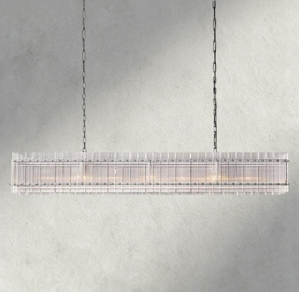 Sun Merca Rectangular Chandelier 54", 72" - fovolighting