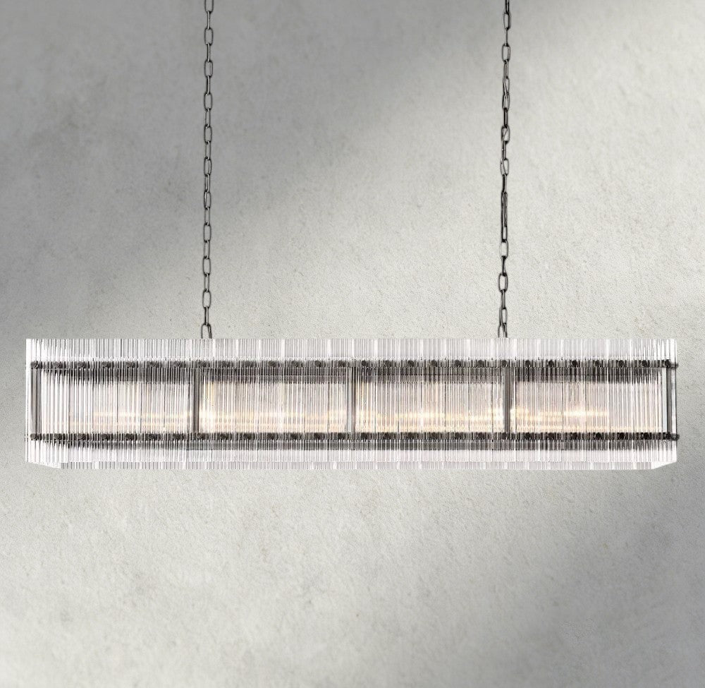 Sun Merca Rectangular Chandelier 54", 72" - fovolighting