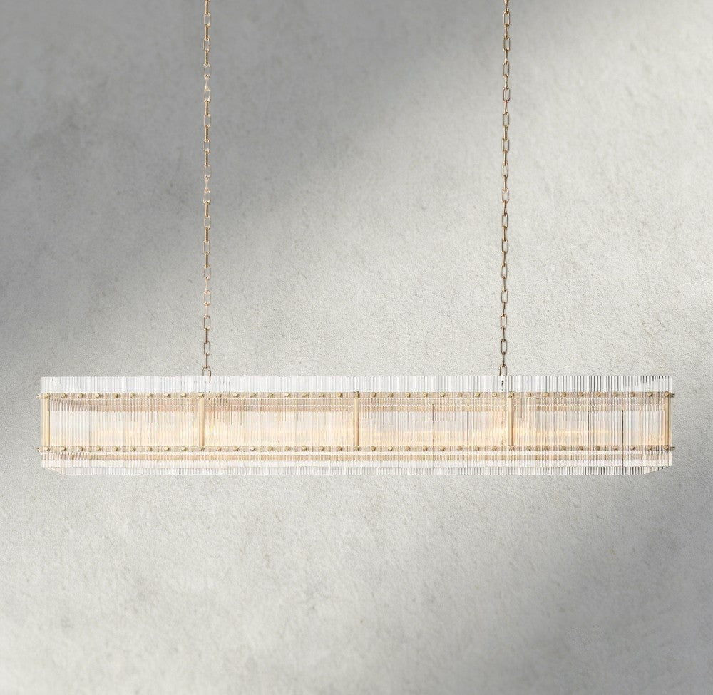 Sun Merca Rectangular Chandelier 54", 72" - fovolighting