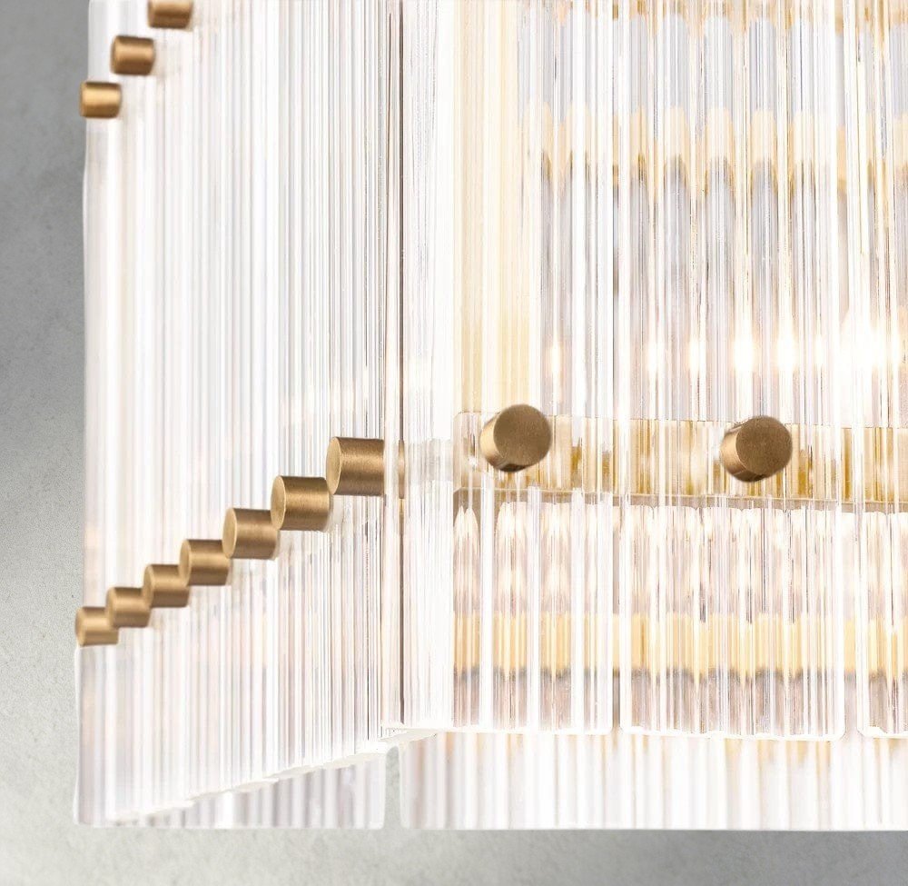 Sun Merca Rectangular Chandelier 54", 72" - fovolighting