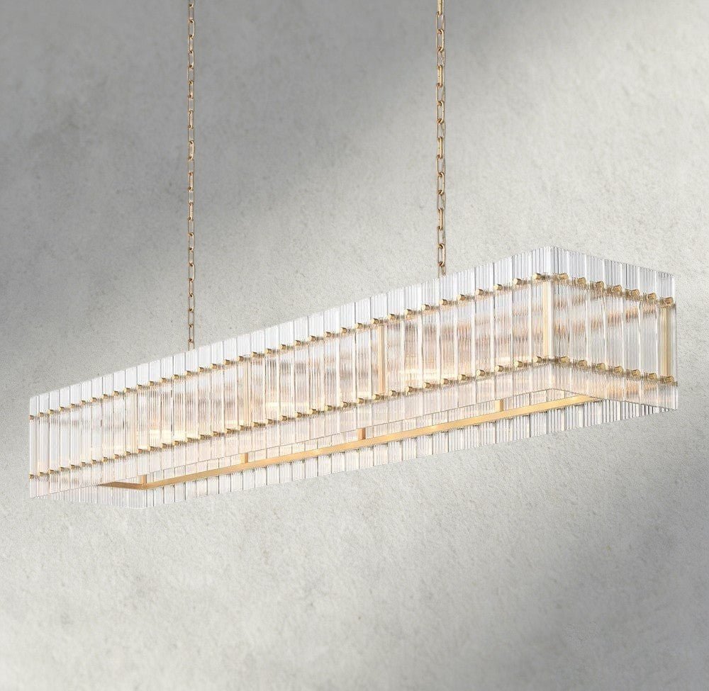 Sun Merca Rectangular Chandelier 54", 72" - fovolighting