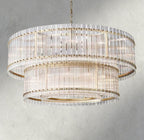 Sun Merca Two - Tier Round Chandelier 22", 37", 48", 60" - fovolighting