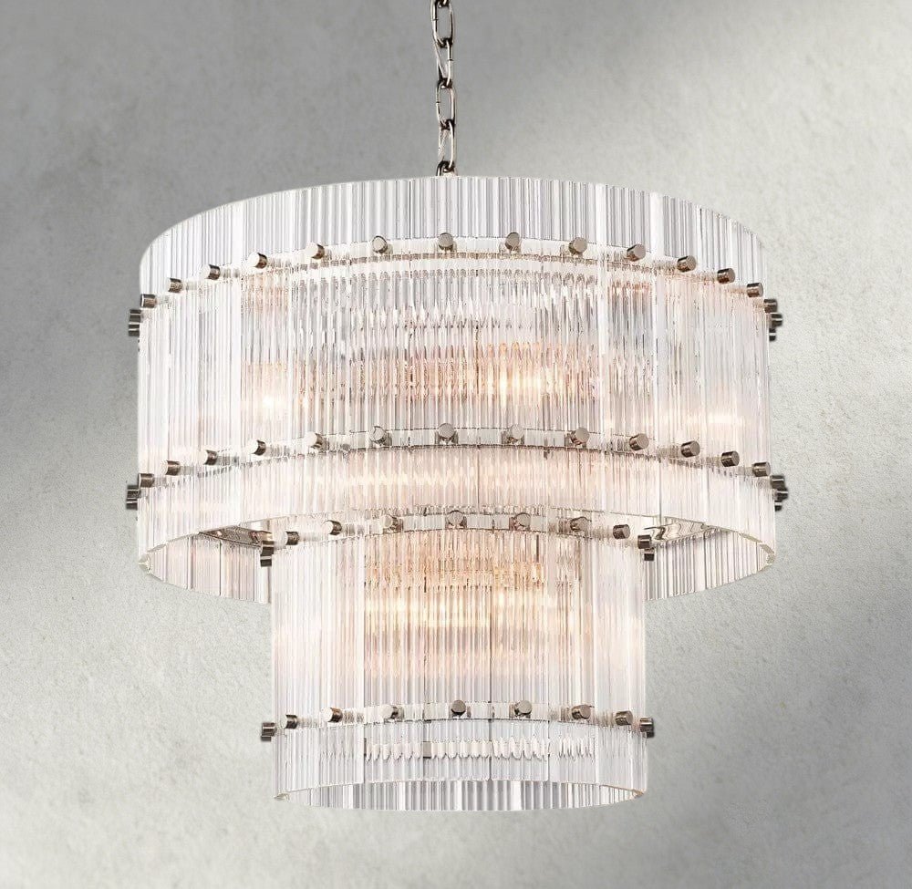 Sun Merca Two - Tier Round Chandelier 22", 37", 48", 60" - fovolighting