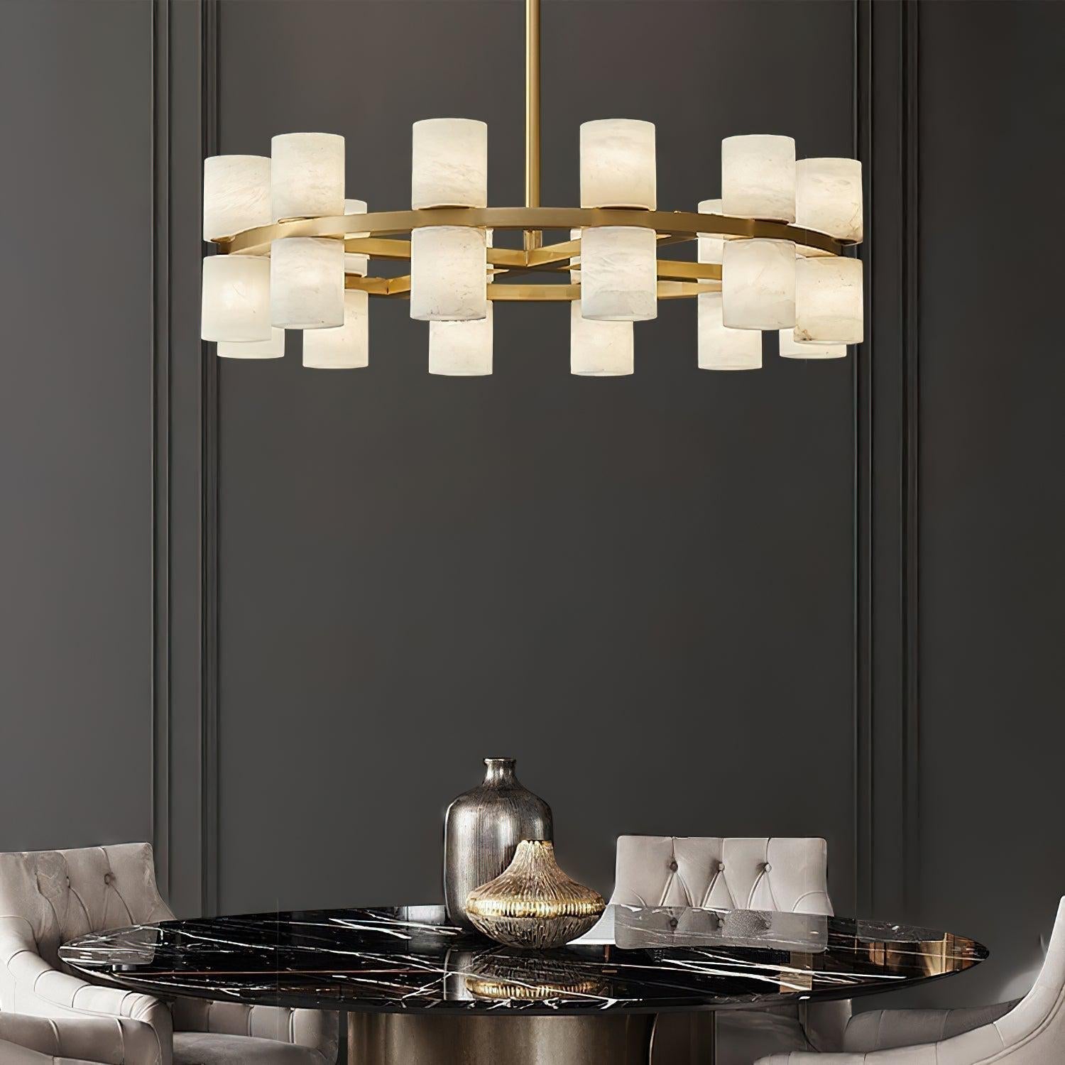 Tabitha Alabaster Chandelier - fovolighting