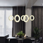 Theseus Alabaster Lorry Toroid Staircase Chandelier - fovolighting