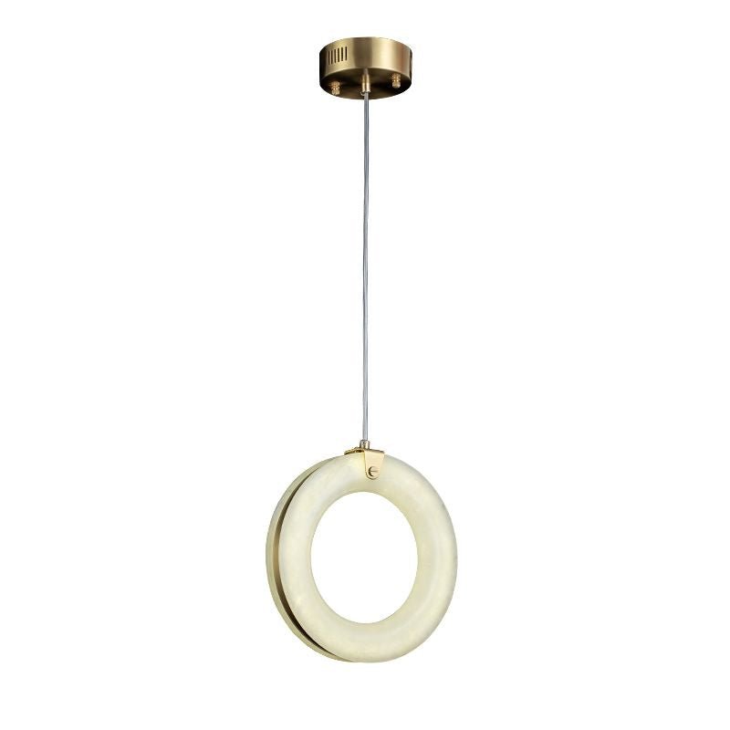 Theseus Alabaster Lorry Toroid Staircase Chandelier - fovolighting
