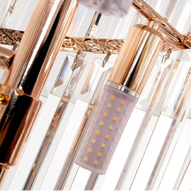 Tiered Foyer Staircase Spiral Crystal Chandelier Hotel Hall/ Entrance High Ceiling Pendant Lighting Fixture - fovolighting