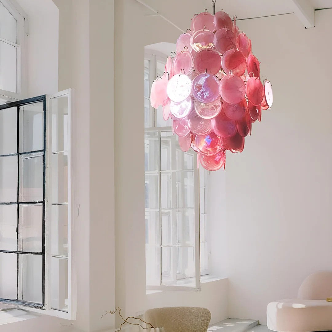 Gallery Vintage Murano Glass Tiered Chandelier