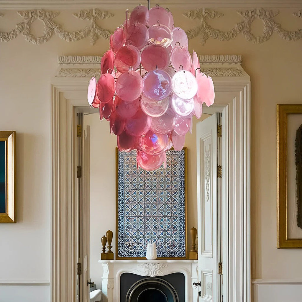 Gallery Vintage Murano Glass Tiered Chandelier