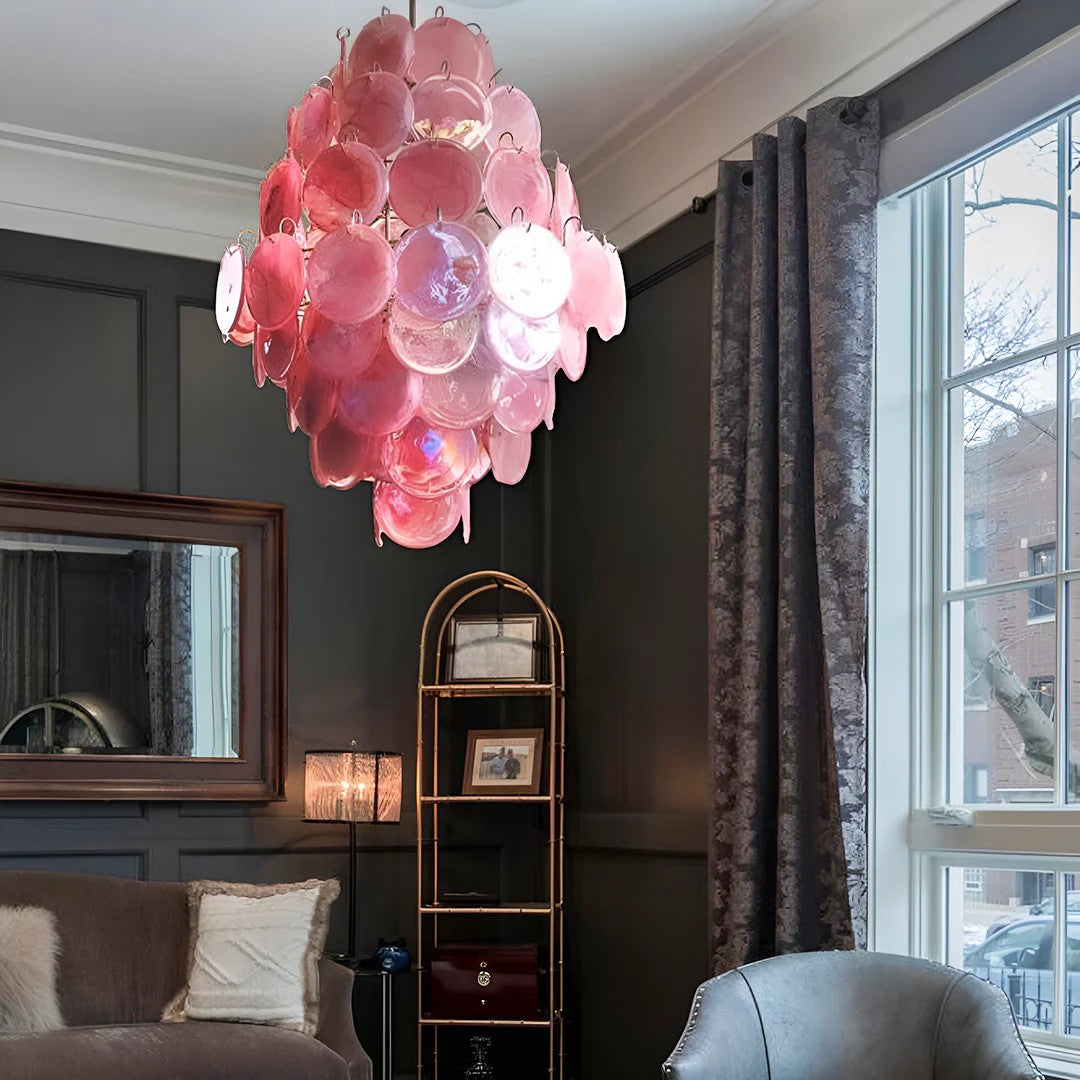 Gallery Vintage Murano Glass Tiered Chandelier