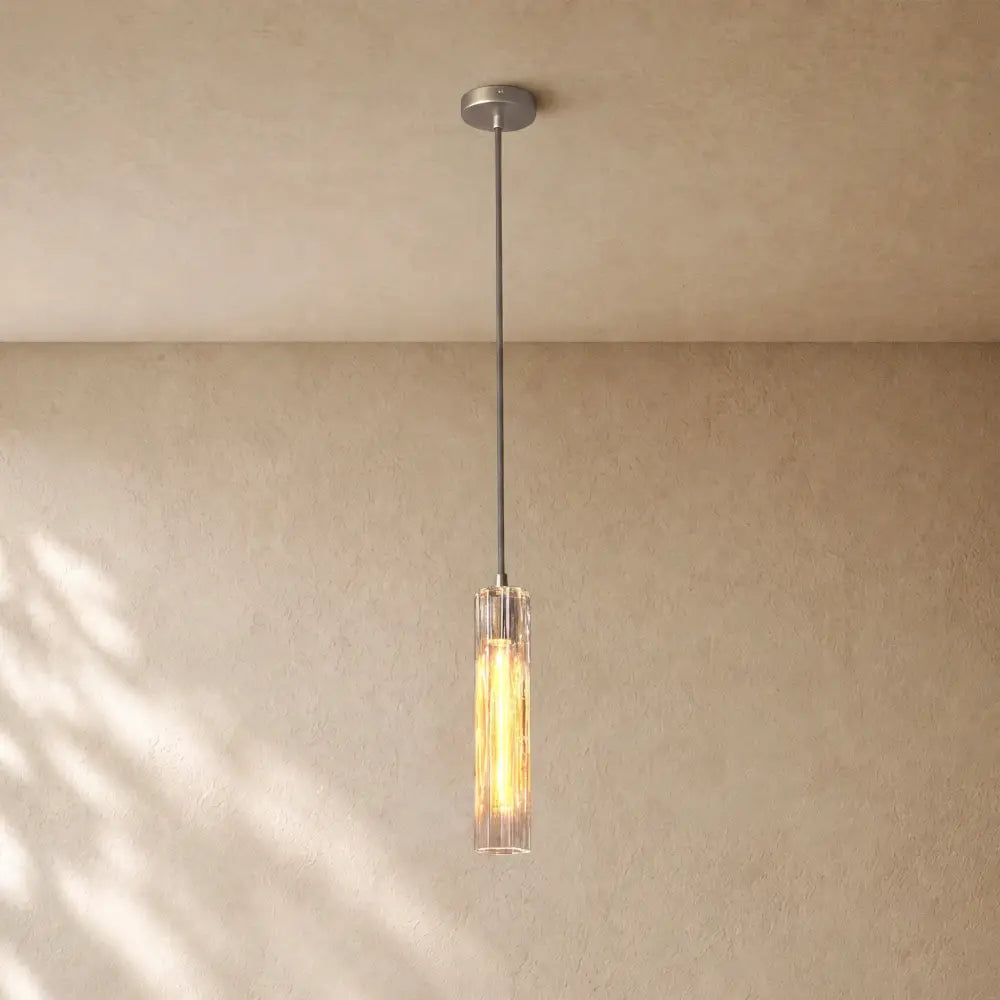 Tronchy Glass Pendant - Bronze / Smoke