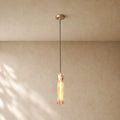 Tronchy Glass Pendant - Lacquered Burnished Brass / Smoke