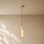 Tronchy Glass Pendant - Lacquered Burnished Brass / Smoke